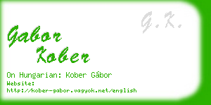 gabor kober business card